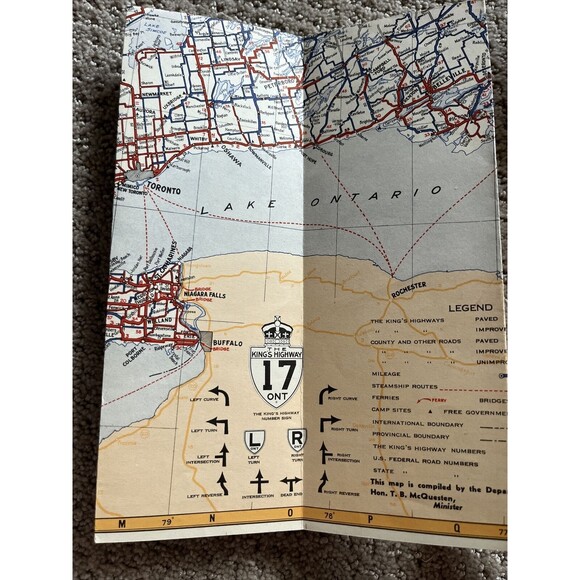 1938-1939 Ontario Official Government Road Map - Picture 4 of 6